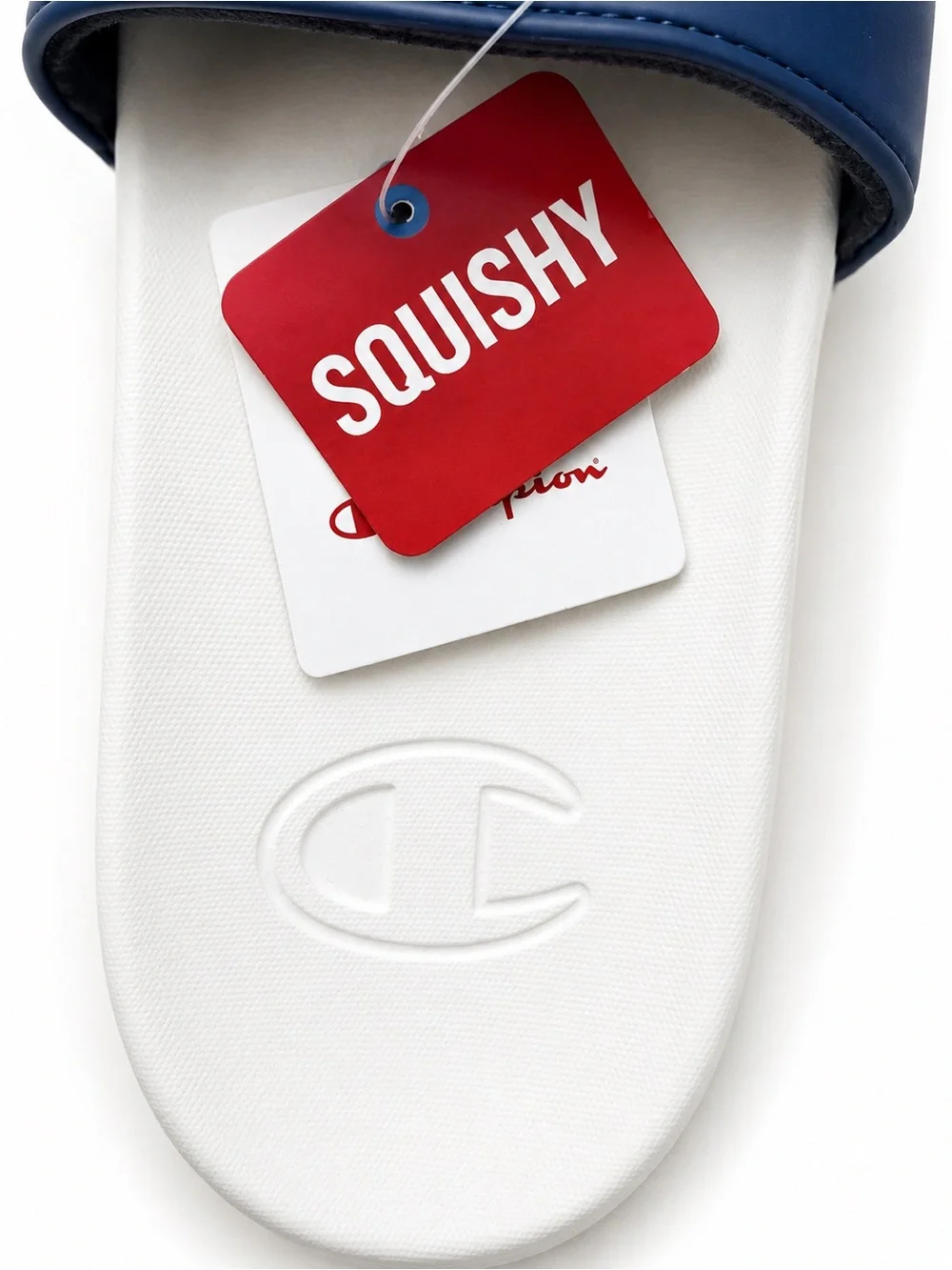 Champion IPO Squish Slides Blue White Size 10 New With Tags